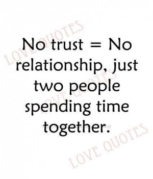 No Trust No Relationship