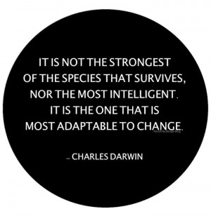 Charles Darwin quote on adaptability