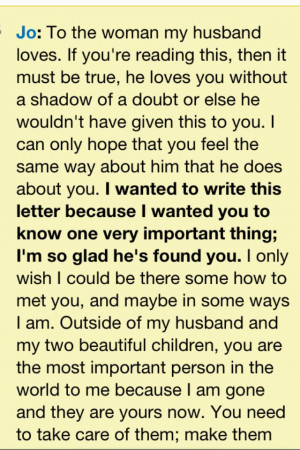 Letter to her from the movie Safe Haven, love this movie of nicholas ...