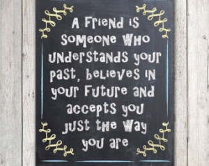Quote Print - Printable Art - Chalkboard art - Friendship quote ...