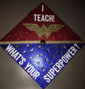 My Wonder Woman graduation cap!!