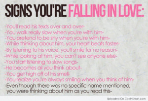 Love Quote: Signs you’re falling in love…