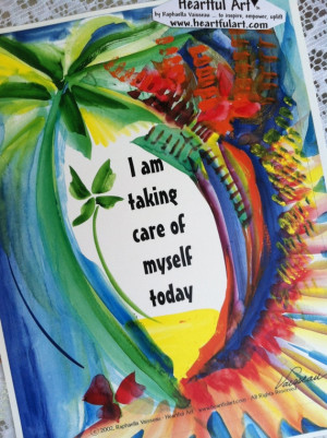 Am TAKING CARE Of Myself Inspirational Quote Motivational Print ...