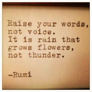 Raise your words