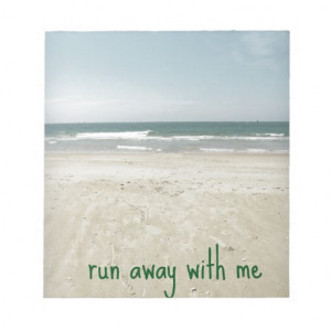 Romantic Beach Design with Quote Memo Note Pads