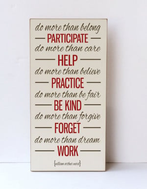 Inspiration Quote Wood Sign, Do More Than, Wooden Wall Art, Home Decor ...