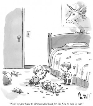 You have to love those New Yorker cartoons. The kid breaks open his ...