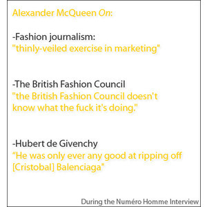 Quote | Alexander McQueen - Fashion Copious