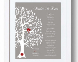 Sweet Mother In Law Quotes Wedding gift for mother in-law