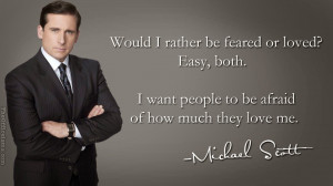 Feared or Loved Michael Scott Wallpaper The Office