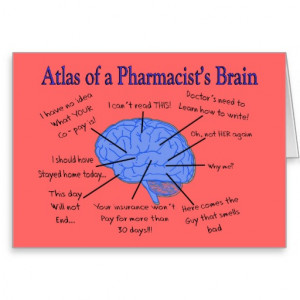 Atlas Of A Pharmacist's Brain-Hilarious Cards