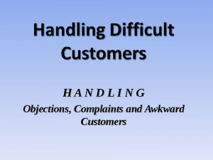 Handling difficult customers screenshot