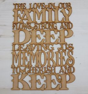 ... -THE-LOVE-IN-OUR-FAMILY-word-Sayings-door-plaque-sign-wood-wall-art