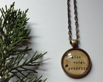 Alis volat propriis Latin quote she flies with her own wings necklace ...