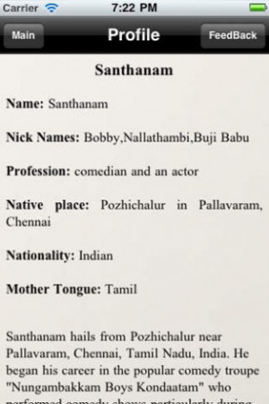 View bigger - Santhanam Tamil Comedy for iPhone screenshot