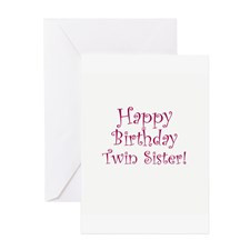 Happy Birthday Twin Sister! Greeting Cards (Packag for