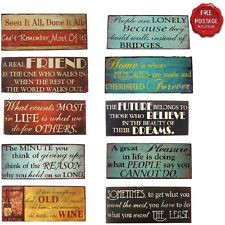 Inspirational Metal Tin Sign Plaque Wall Saying Quotes- Home Family ...