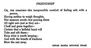 Friendship, by Dinah Maria Mulock Craik