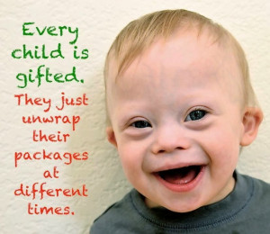 ... child is gifted. They just unwrap their packages at different times