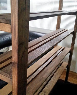 Rustic Bookshelf Hang On Wall