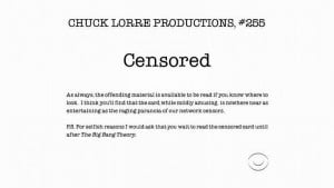 Chuck Lorre Productions vanity cards