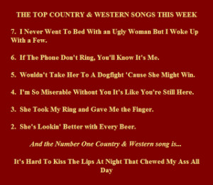 Top Country Songs, lol funny