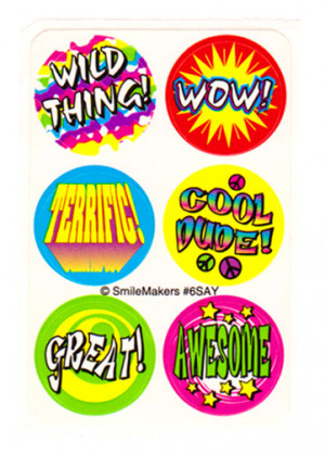 Vintage SmileMakers Glossy Sayings Stickers Mod