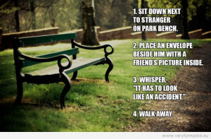 Park bench prank