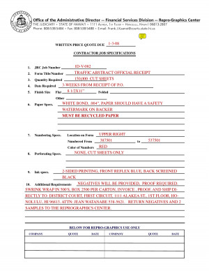 Contractor Quote Template