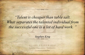 AL Inspiring Quote on Talent vs Hard Work