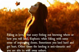 Falling in love, that scary feeling not knowing where or how you will ...