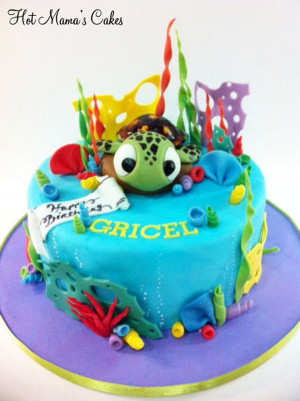 Squirt from finding Nemo! Squirt is made out of fondant along with all ...
