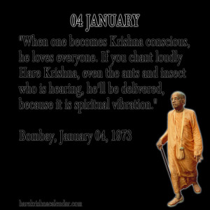 ... quotes of Srila Prabhupada, which he spock in the month of january