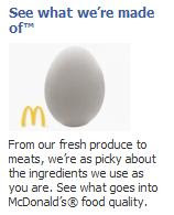 ... McDonald's ad. We don't recall seeing one Facebook before, do you
