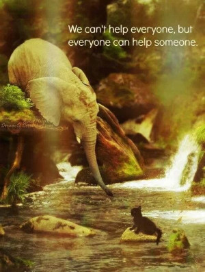 Elephants help.