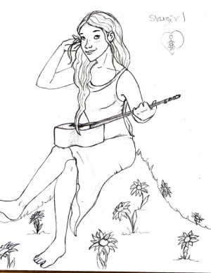 Stargirl By Jerry Spinelli Drawing Stargirl lineart by