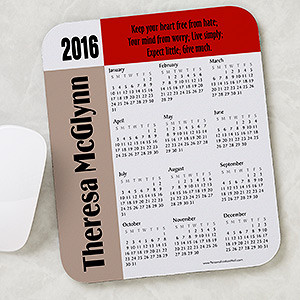 You Design It Personalized Quote Calendar Mouse Pad - On Sale Today!