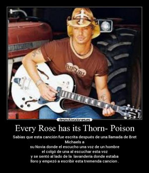 Bret Michaels Every Rose Has Its Thorn Tattoo