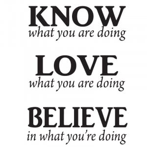 Know, Love, Believe Wall Art Quote