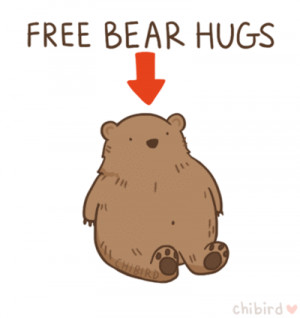 video animal hug free bear arrow bear hugs animated GIF
