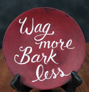 Wag More Bark Less Decorative Hand-Painted Art Plate – Dog-Lover's ...