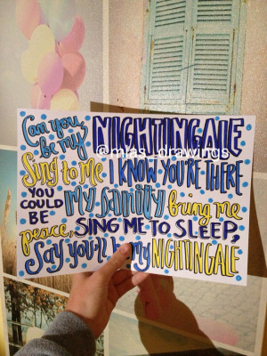 Nightingale- Demi Lovato lyric art
