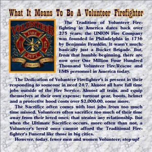God Bless Our Volunteer Firefighters