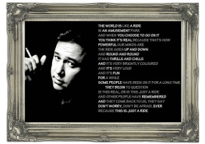 text quotes mural motivational quote bill hicks the world is like a ...