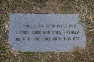 Appropriate epitaphs...