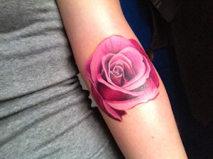 Beautiful Realistic Rose Tattoo
