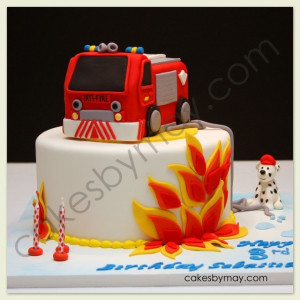 Fire Trucks Birthday Cakes Kids