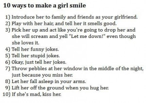 to make a girl smile. i wish my husband had done these things