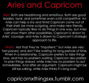 Signs, Signs Compatibility, Aries And Capricorn, Aries Quotes, Aries ...