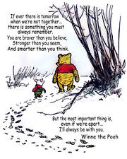 Winnie The Pooh And Piglet Hunt With Quote Print 11 x 14 #9092